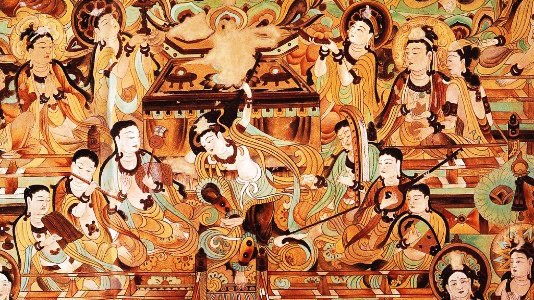 敦煌壁画　神佛 （图片来源：神韵艺术团官方网站）