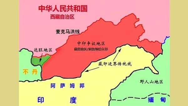 1953年后，印军又越过“麦克马洪线”向北推进，侵占了西藏的兼则马尼等地。（图片来源：公有领域）