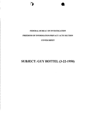 2011年美国联邦调查局（Federal Bureau of Investigation，简称FBI）将一批陈年文件解密上网（vault.fbi.gov），最瞩目的是一份由华盛顿办事处负责人赫特在1950年写给局长、题为“飞碟”的官方备忘录。