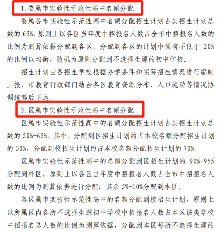3月16日，上海市教委出台了最新高中招生政策改革方案